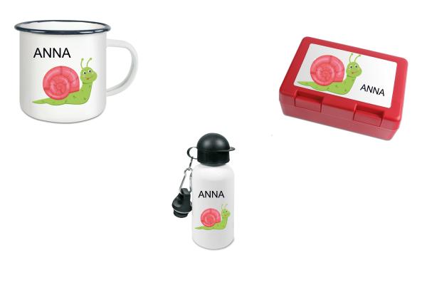 Personalisiertes Kinder Set Schnecke